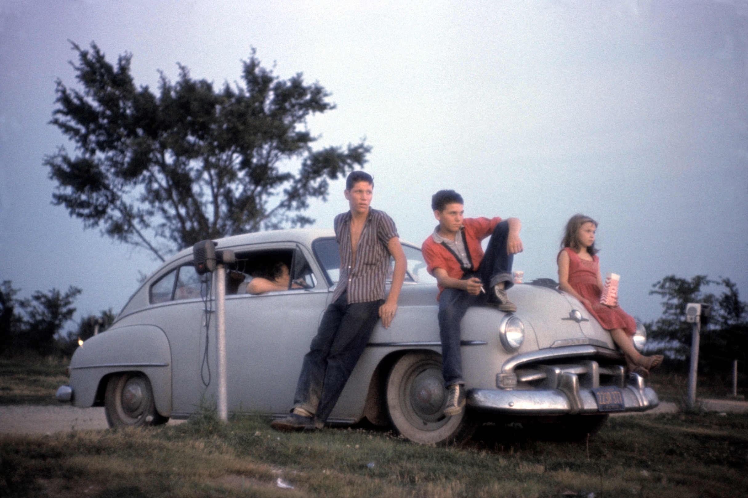 At the drive-in theater between Flora and Louisville, Illinois, 1960 
